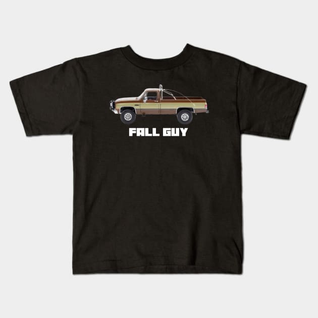 FALL GUY TRUCK T-SHIRT Kids T-Shirt by Cult Classics